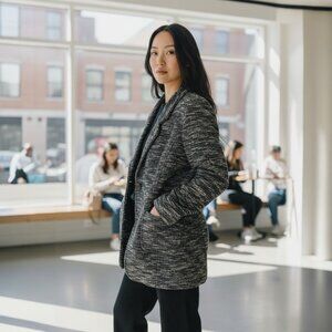 Free People Bouclé Textured Overcoat Jacket